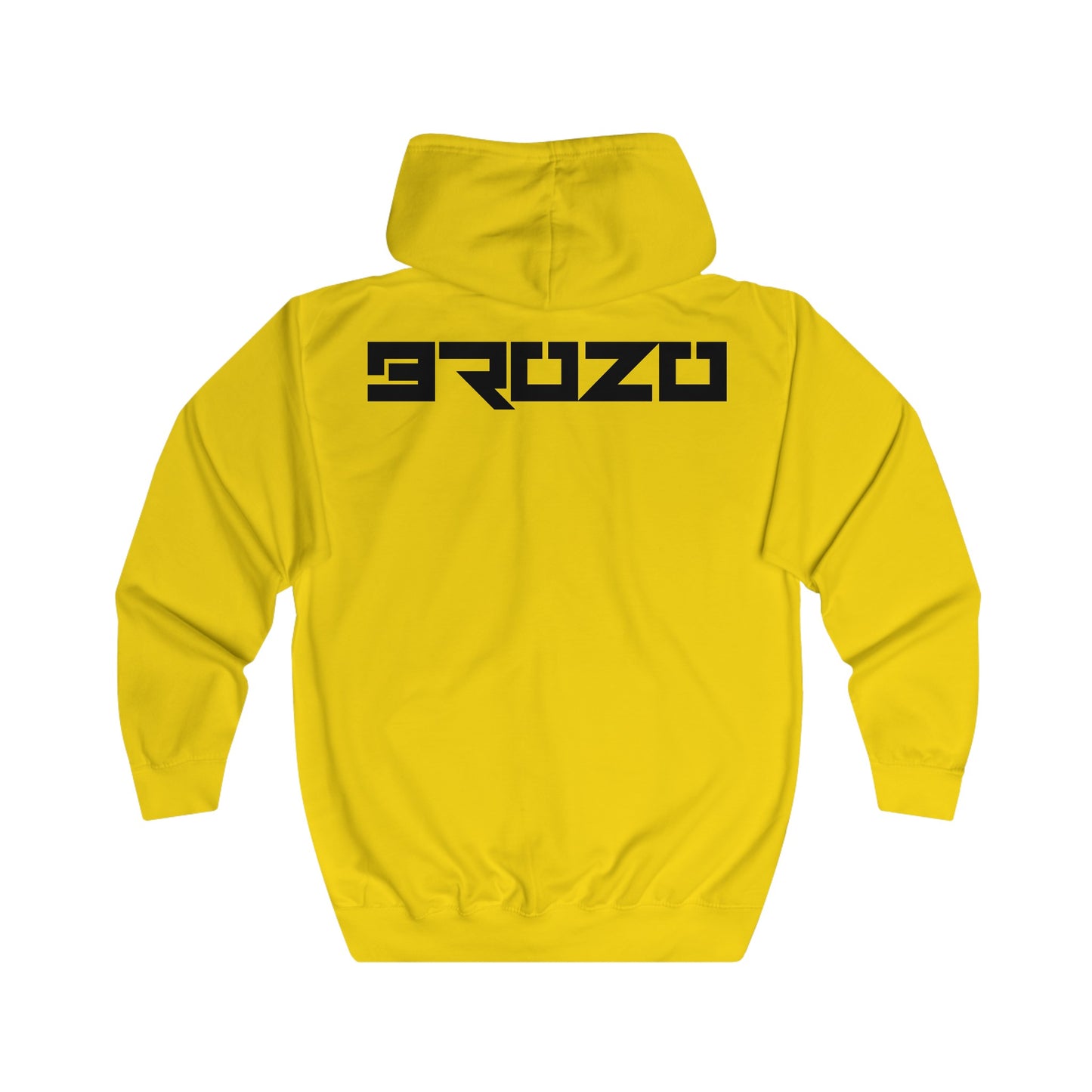 Brozo Front Head Logo Text Back Unisex Full Zip Hoodie Global Distro