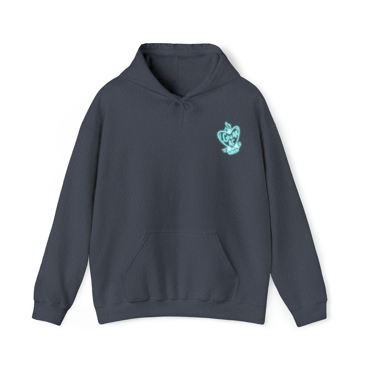 Sudadera con capucha unisex con logotipo de neón Gnar AF Heavy Blend™