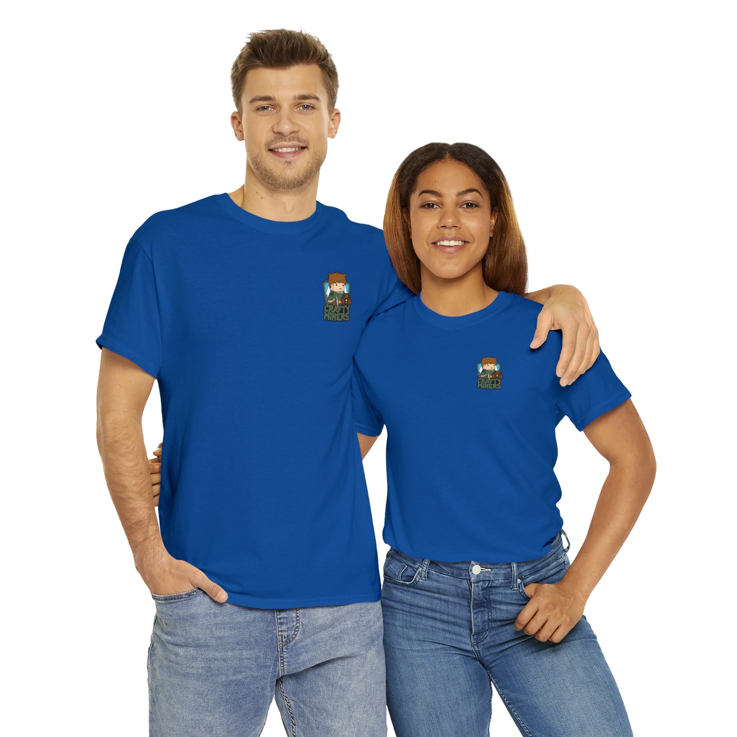 Mineros astutos ¡Vamos! Camiseta unisex de algodón pesado