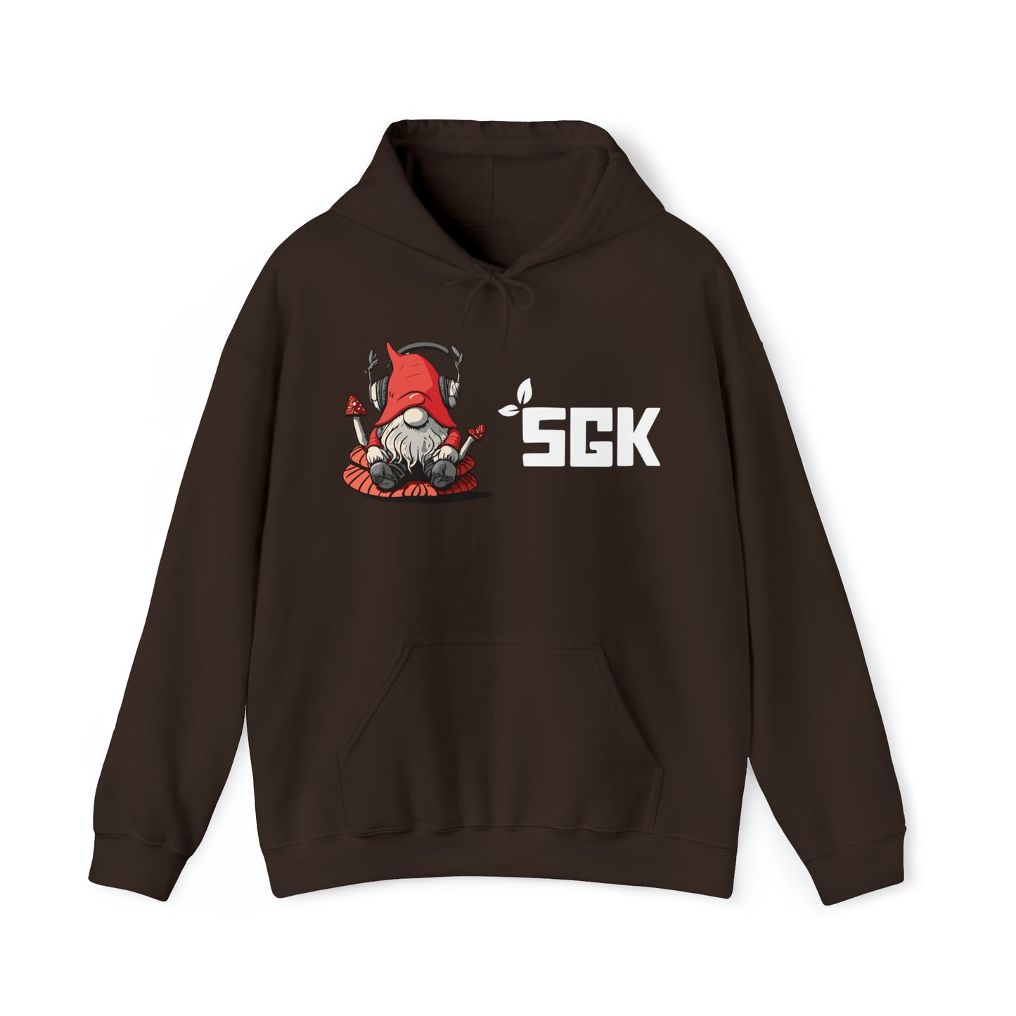 Sudadera con capucha unisex Heavy Blend™ con frente de gnomo rojo SGK