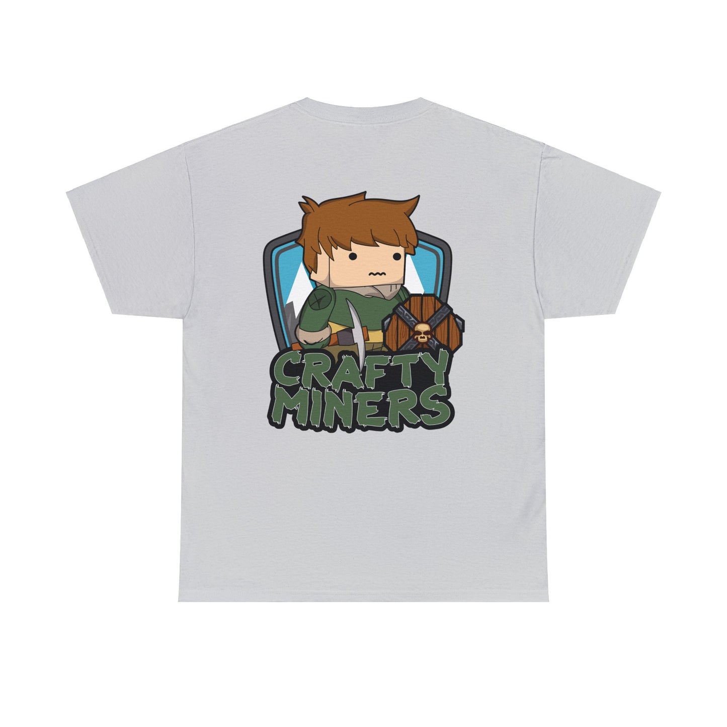 Crafty Miners Text Logo Back Camiseta de algodón pesado unisex