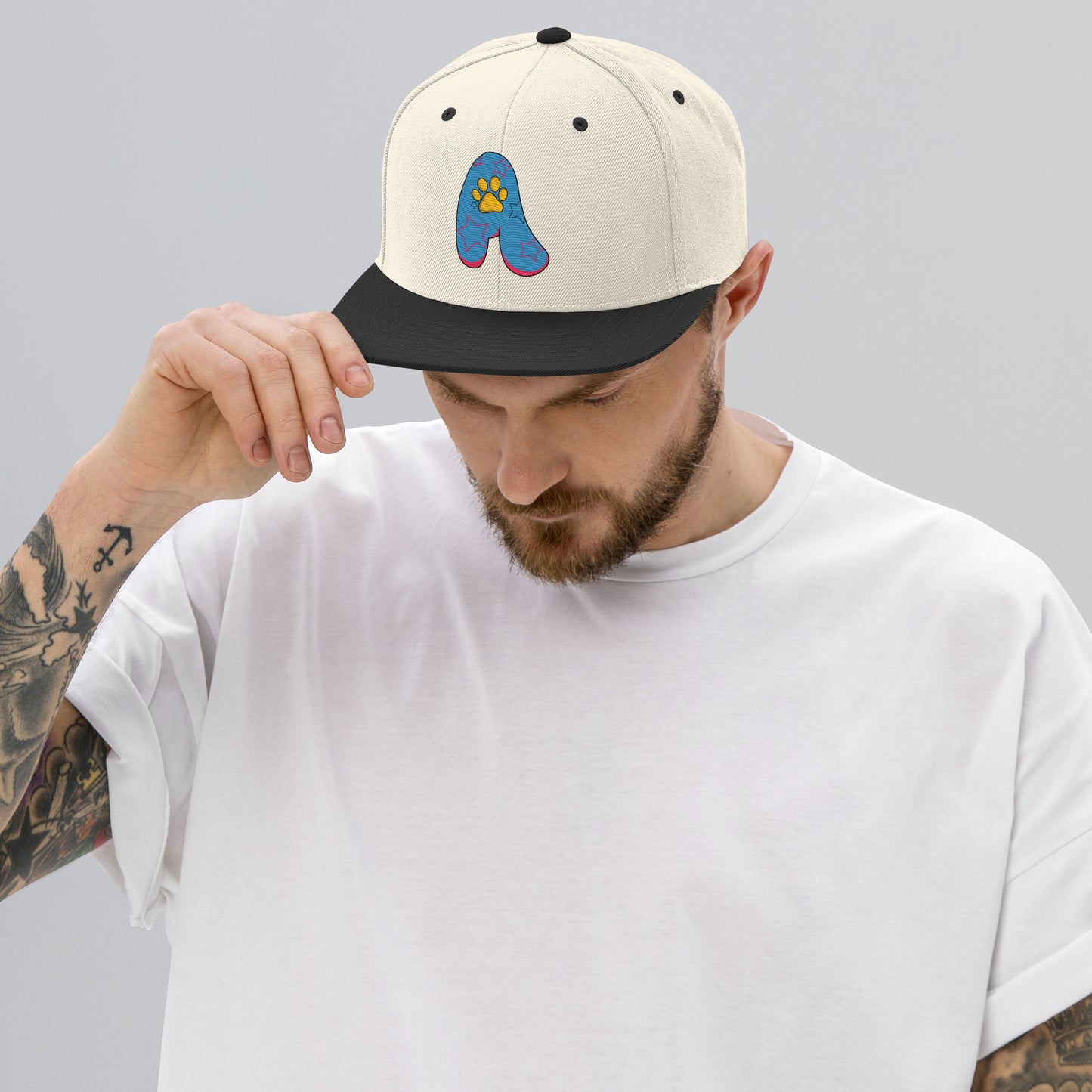 The Appreciators Paw Prints Blue A Snapback Hat