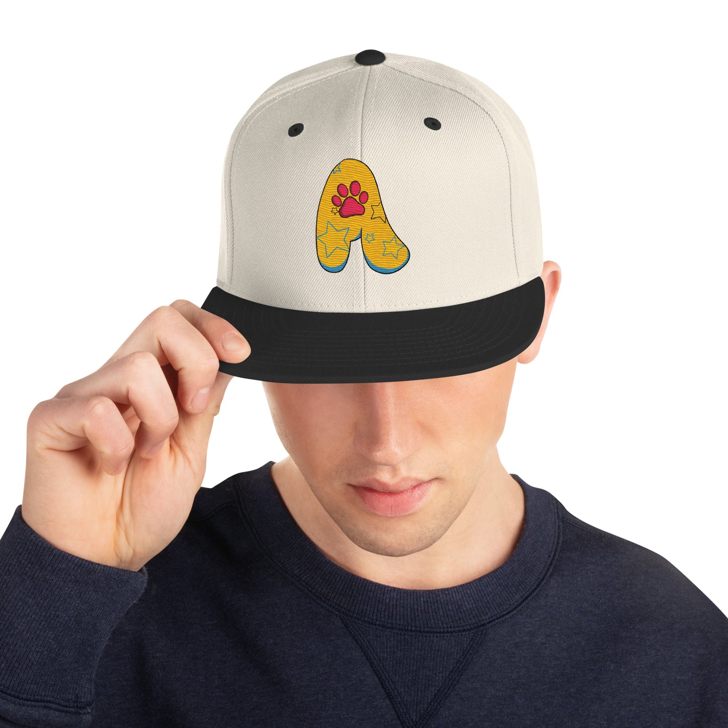 The Appreciators Paw Prints Yellow A Snapback Hat