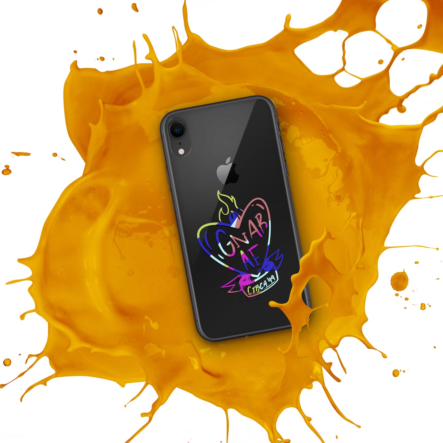 Gnar AF Multicolor Logo Clear Case for iPhone®