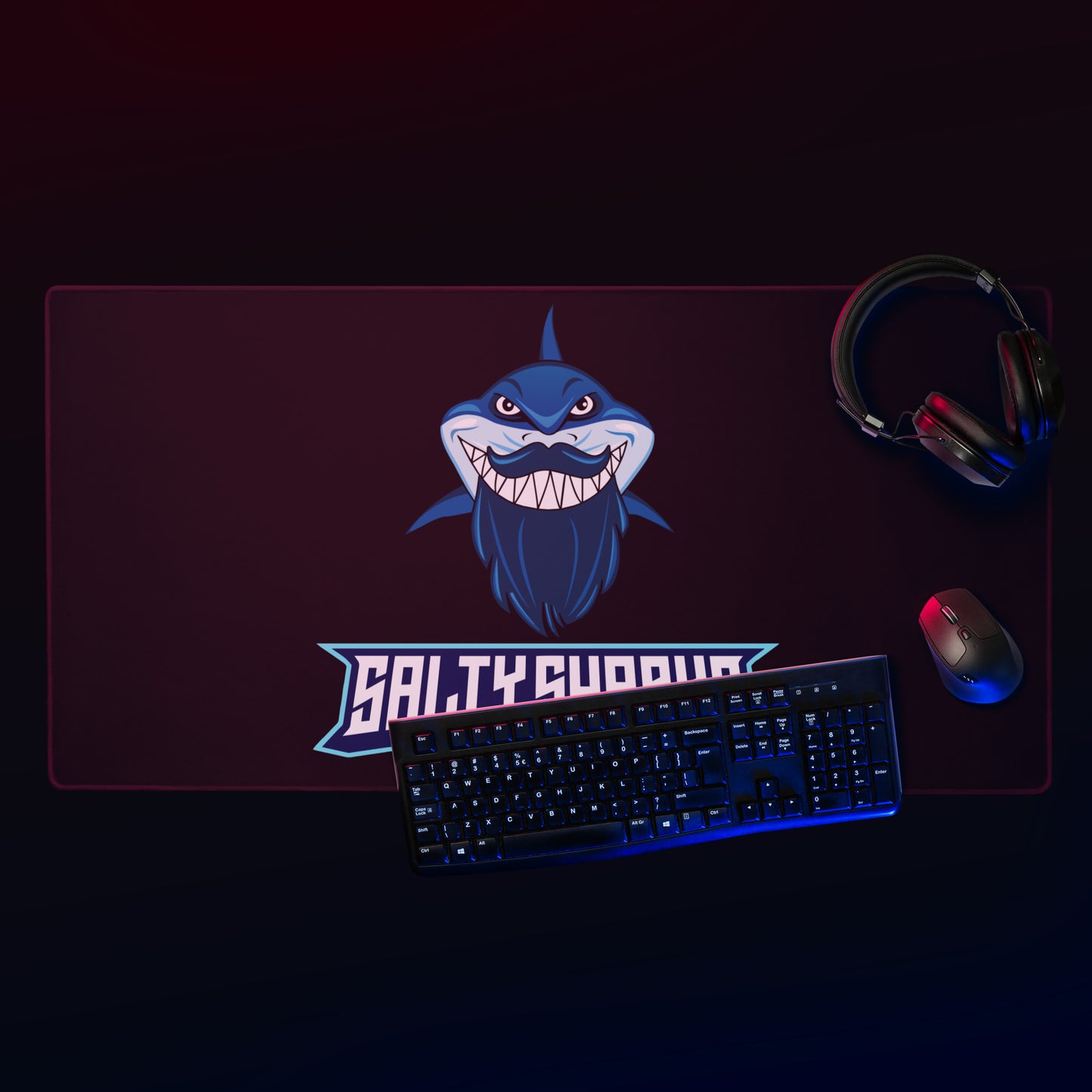 SSU Salty Sharks Uprising Bluebeard Black Gaming mouse pad