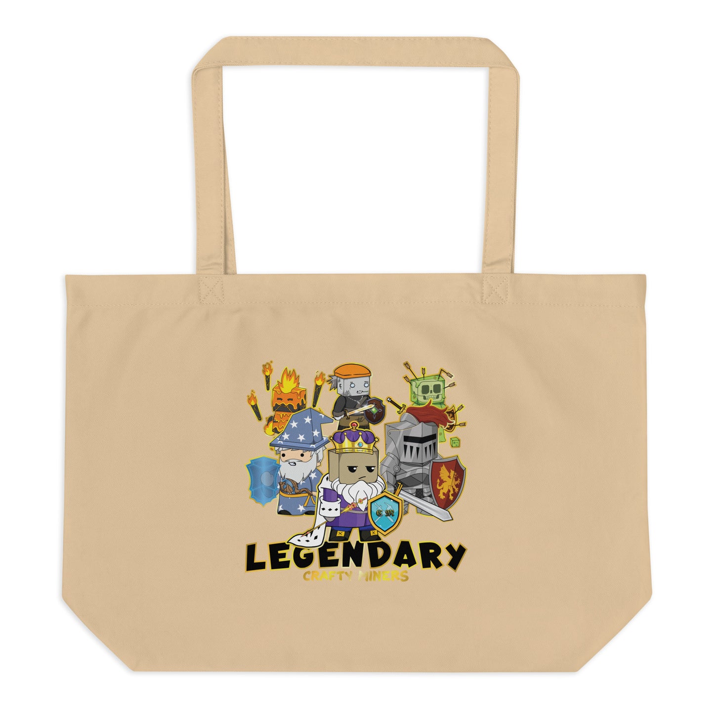 Crafty Miners Legendary Large organic tote bag
