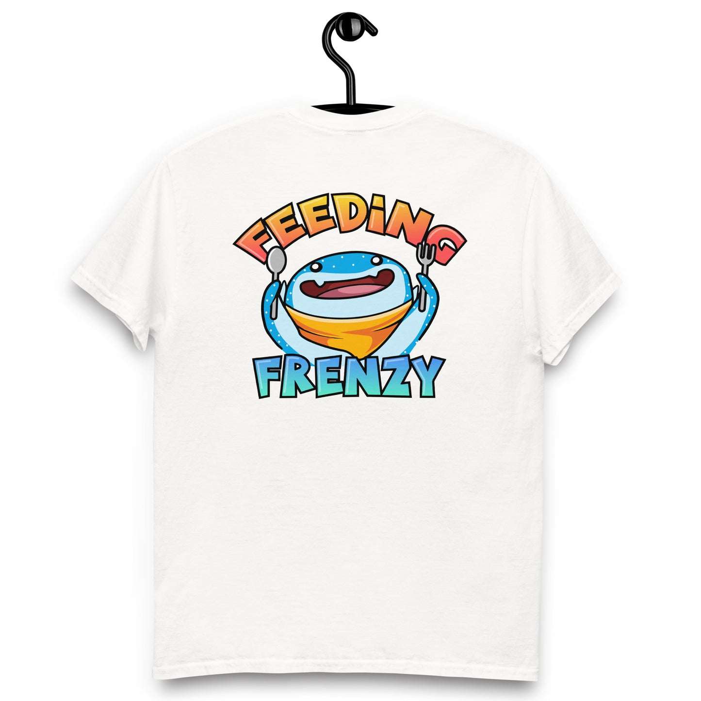 SSU Men's classic tee Black Sharks Feeding Frenzy Back