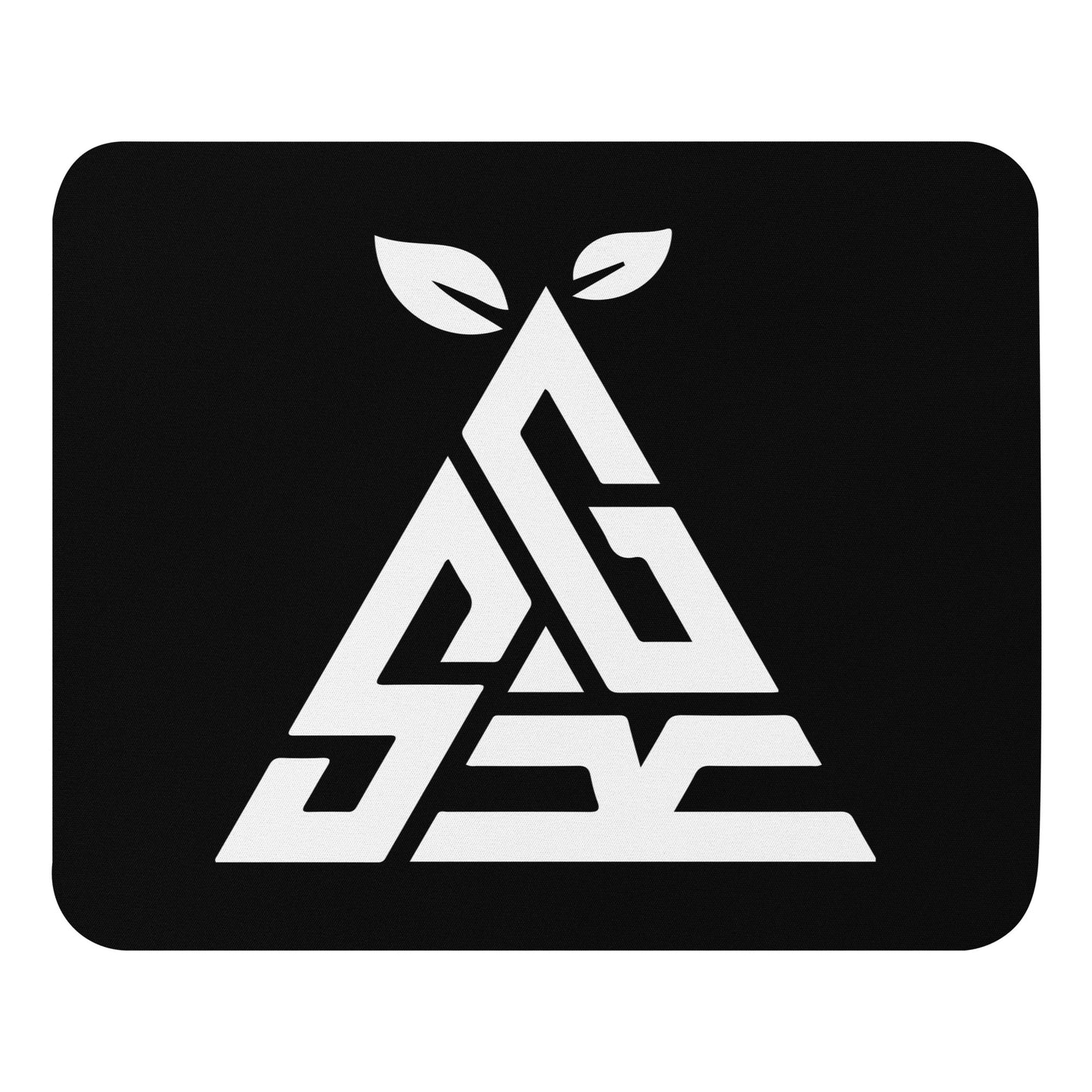 SGK White Triangle Black Mouse pad