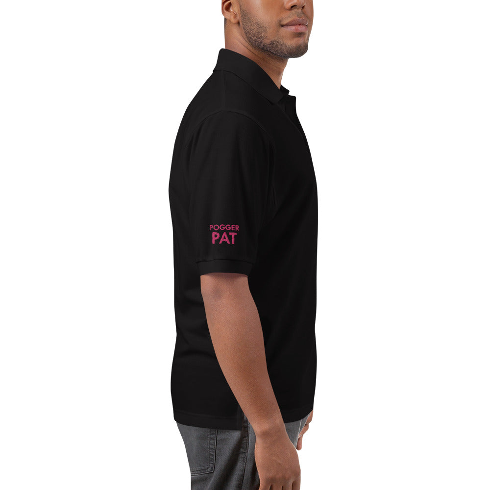 POG Logo Pogger Pat Embroidered Men's Premium Polo