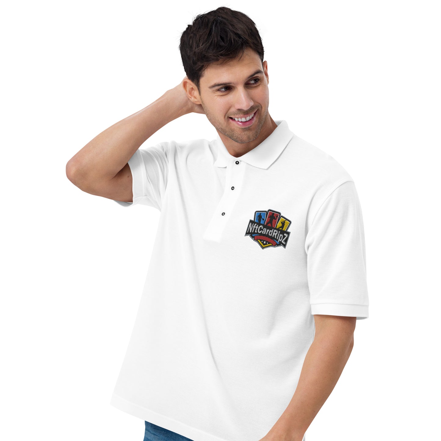 NftCardRipZ Embroidered Men's Premium Polo