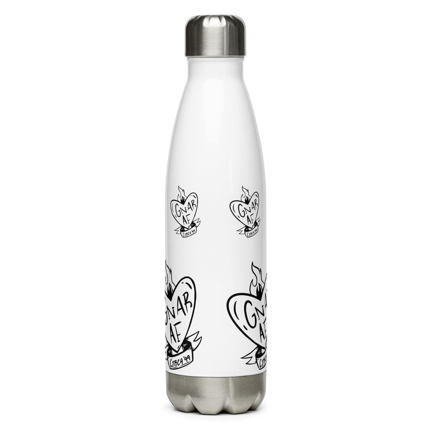 Gnar AF B&W Logo Stainless steel water bottle