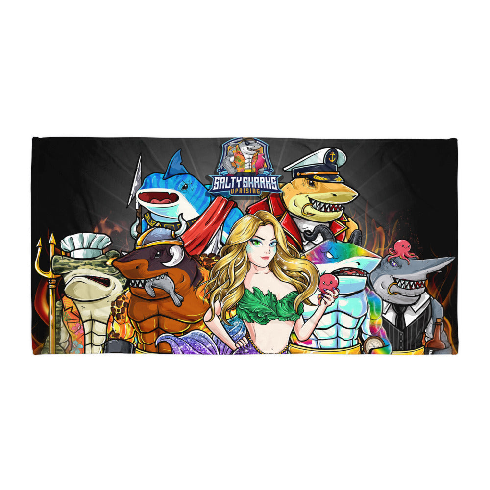 SSU Salty Sharks Uprising 30" x 60" Banner Beach Towel