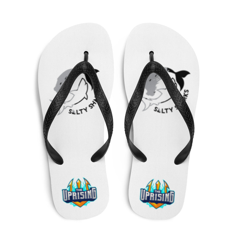 SSU Salty Sharks Uprising Black Logo Flip-Flops