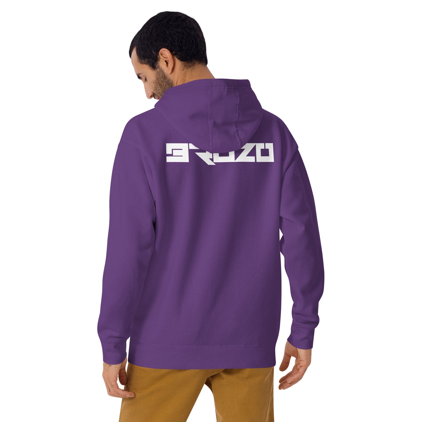 Brozo White Logo Purple Unisex Hoodie
