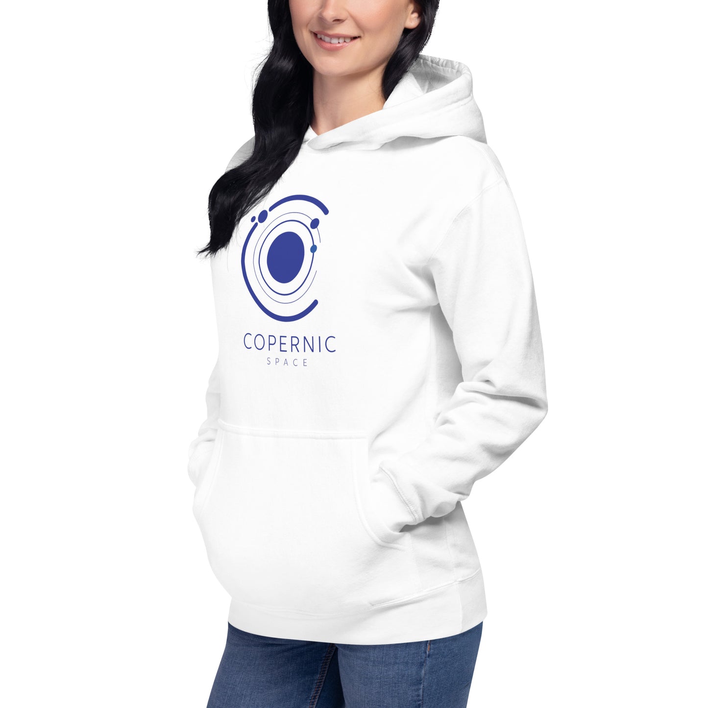 Sudadera con capucha unisex con logotipo del espacio copernico