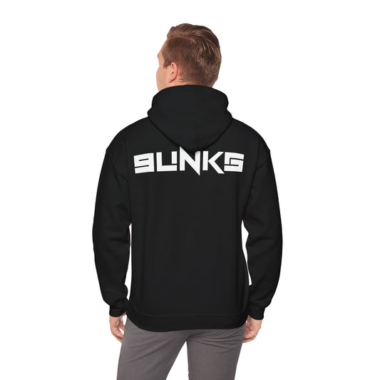 Brozo 9UNKS Logo Front Text Back Unisex Heavy Blend™ Hooded Sweatshirt UK Distro