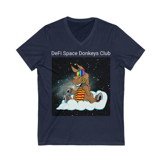DeFi Space Donkeys #23 Camiseta unisex de manga corta con cuello en V
