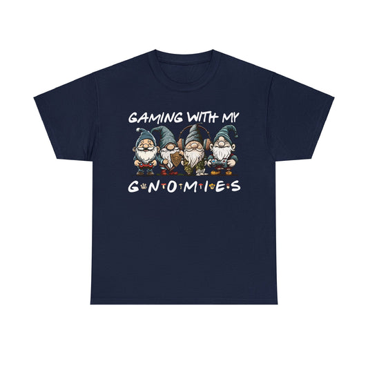 SGK Gaming con mi camiseta de algodón pesado unisex Gnomies Front