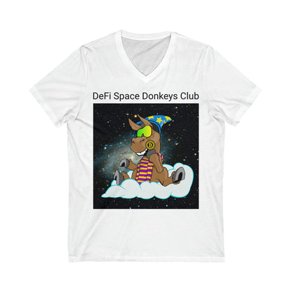 DeFi Space Donkeys #2 Unisex Jersey Short Sleeve V-Neck Tee