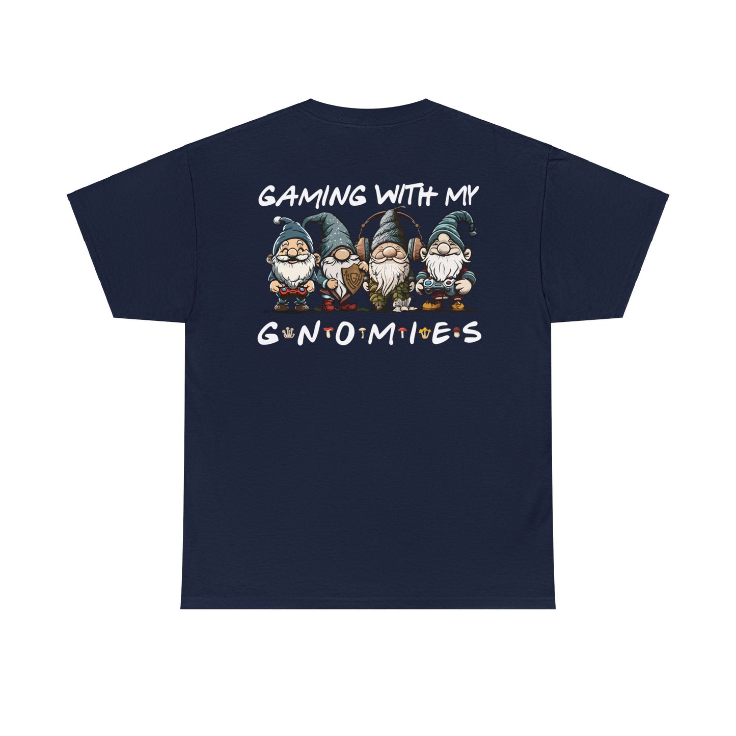 SGK Shield with Gaming with my Gnomies Back Unisex Heavy Cotton Tee
