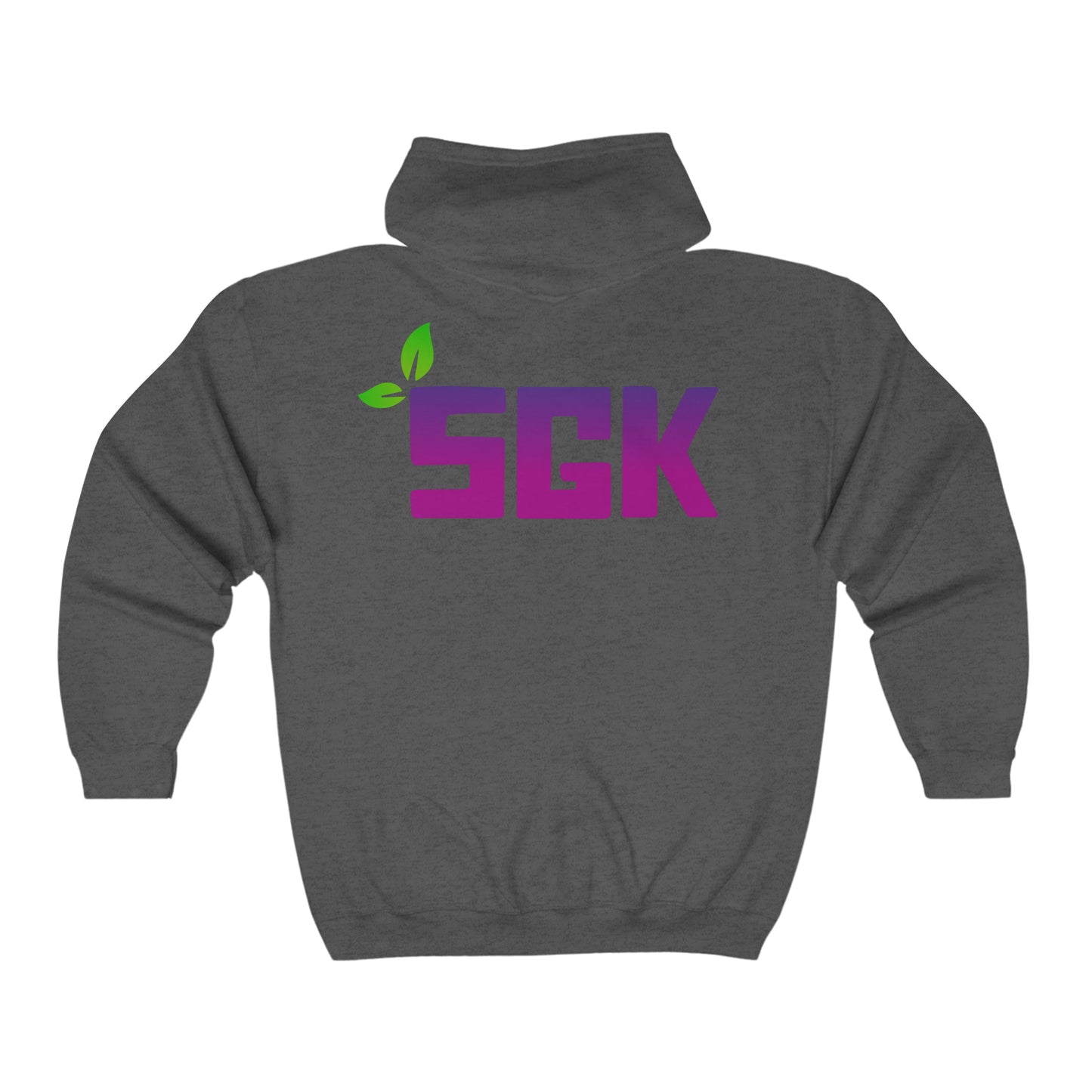 SGK Shield with Purple Leaf Back Unisex Heavy Blend™ Full Zip Hooded Sweatshirt