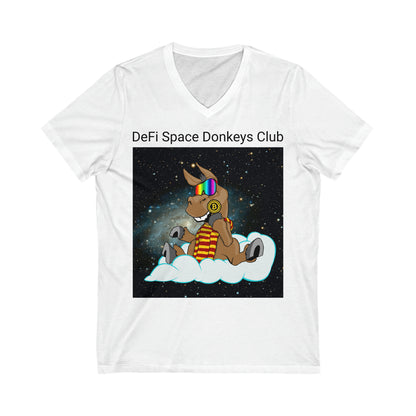 DeFi Space Donkeys #23 Camiseta unisex de manga corta con cuello en V