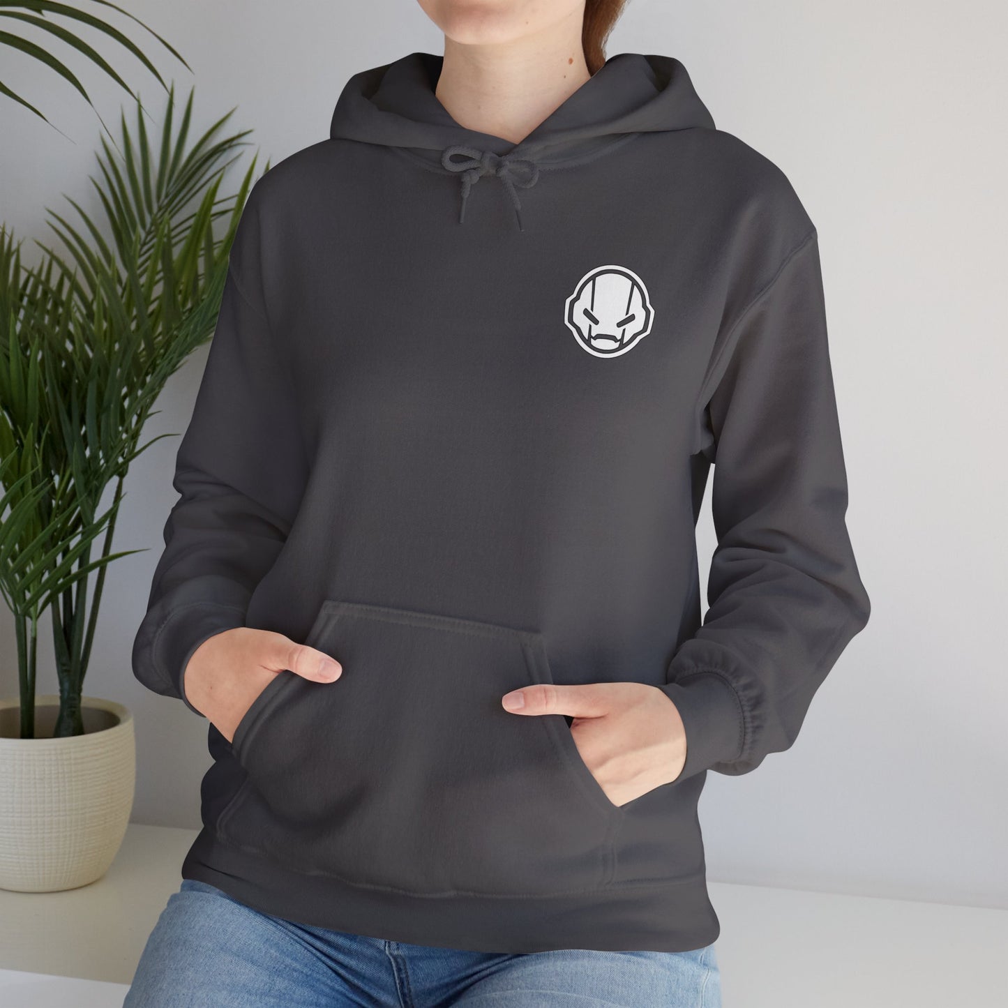 Brozo Logo Front Text Back Unisex Heavy Blend™ Hooded Sweatshirt UK Distro