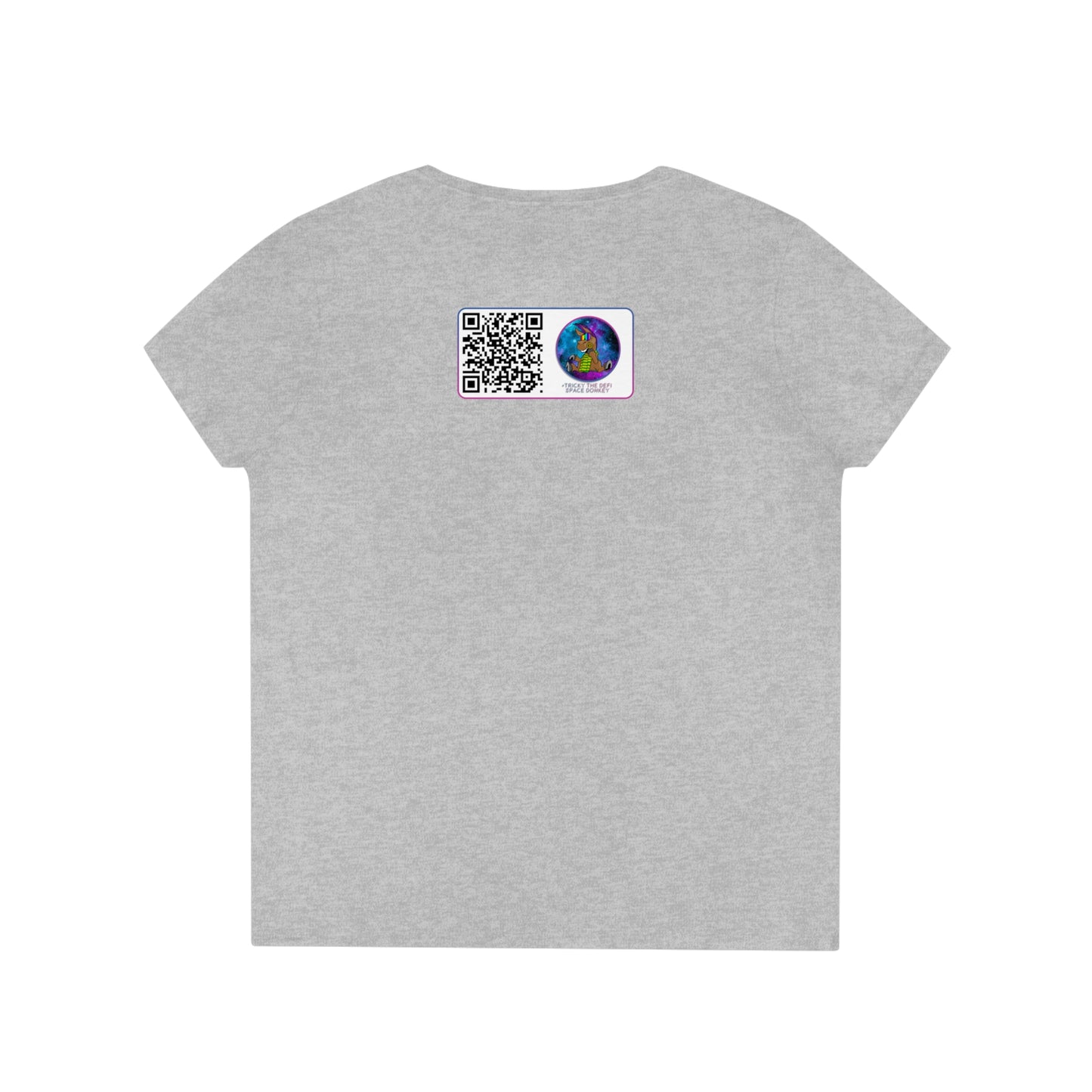 Camiseta con cuello en V para mujer DeFi Space Donkeys #13