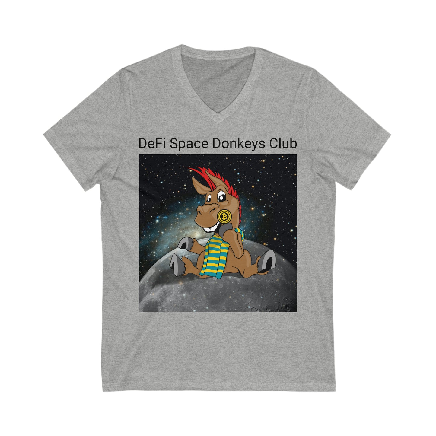 DeFi Space Donkeys #24 Unisex Jersey Short Sleeve V-Neck Tee