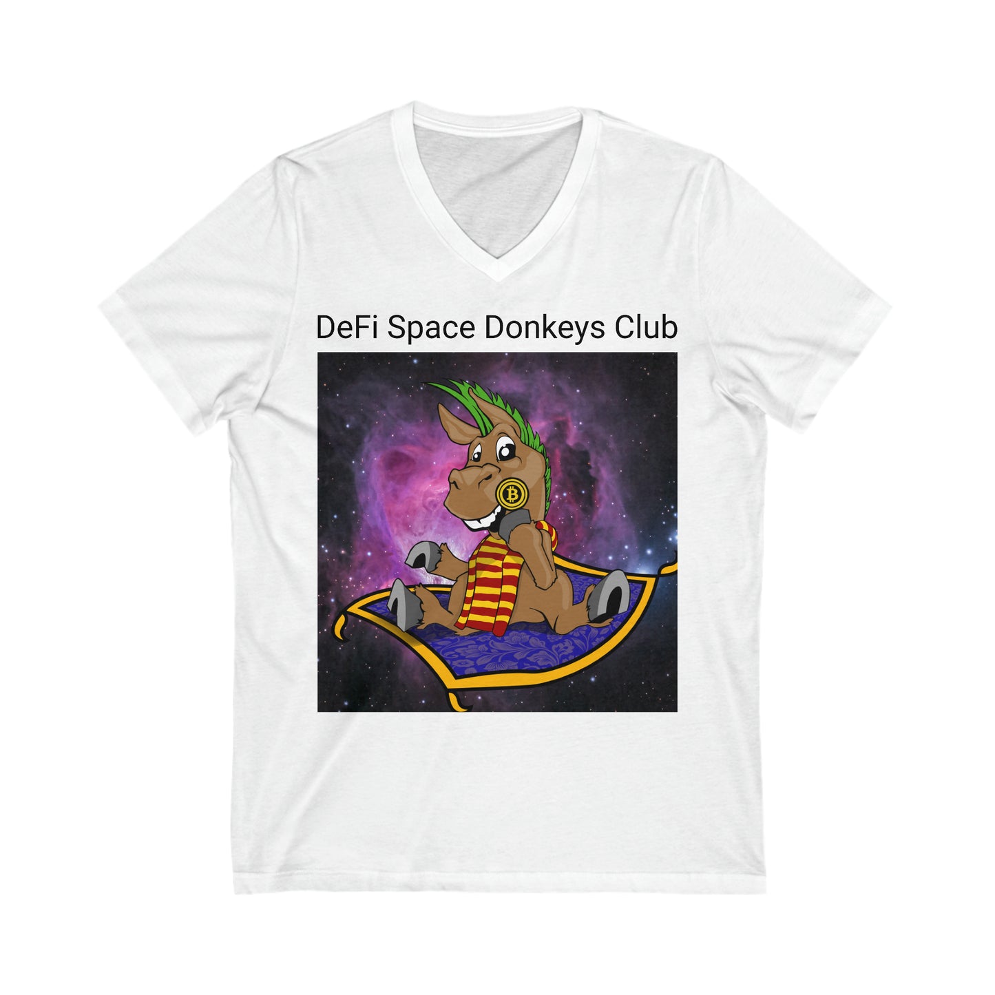 DeFi Space Donkeys #16 Unisex Jersey Short Sleeve V-Neck Tee