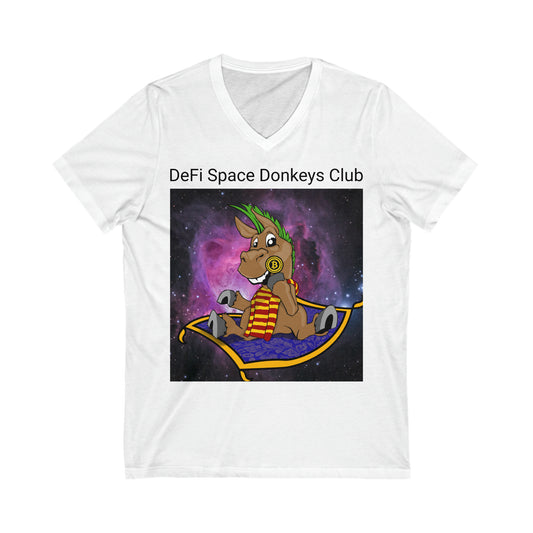 DeFi Space Donkeys #16 Camiseta unisex de manga corta con cuello en V