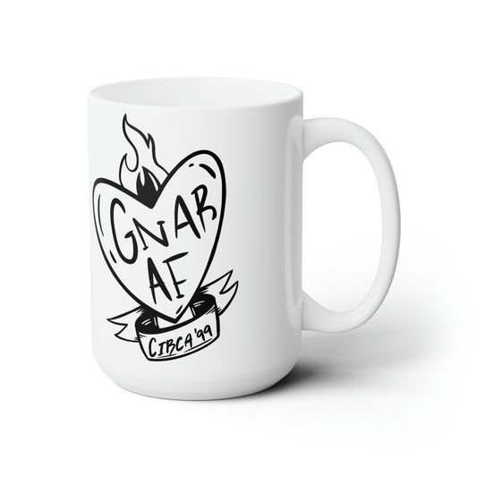 Gnar AF B&W Logo Ceramic Mug 15oz