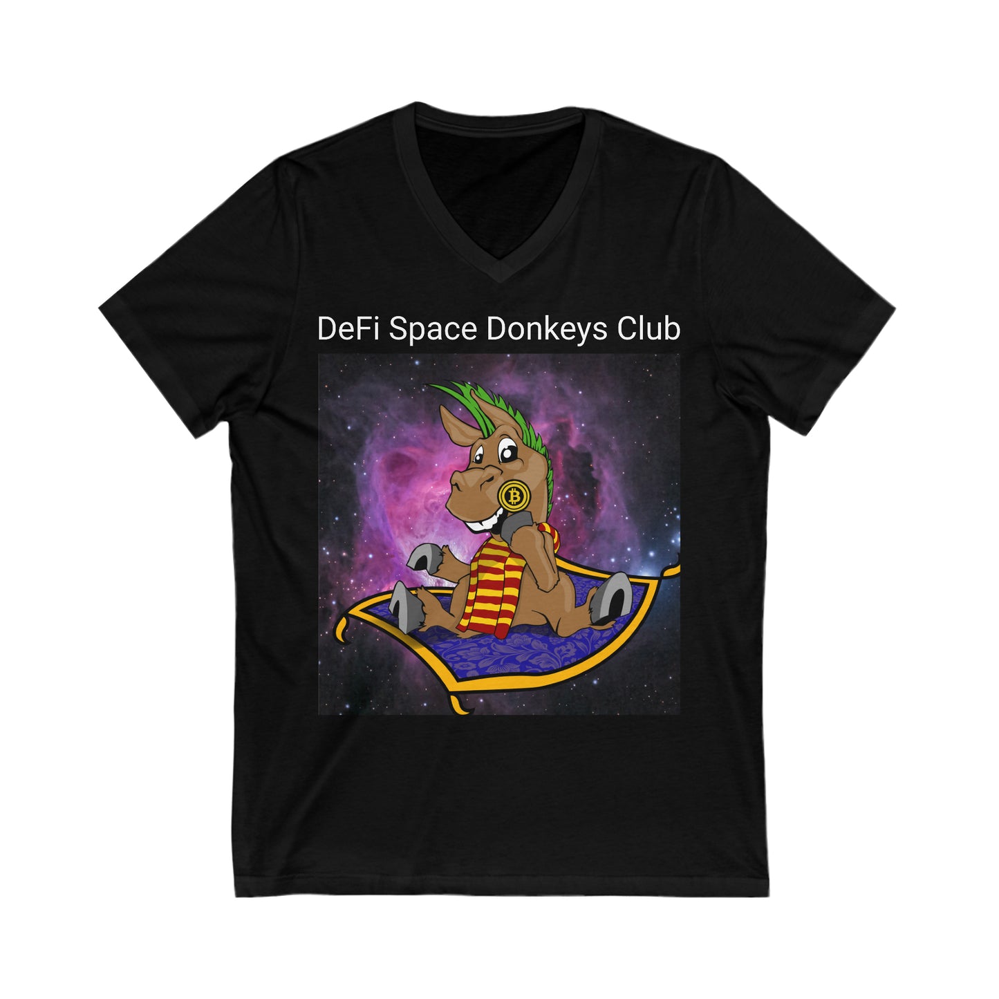 DeFi Space Donkeys #16 Unisex Jersey Short Sleeve V-Neck Tee