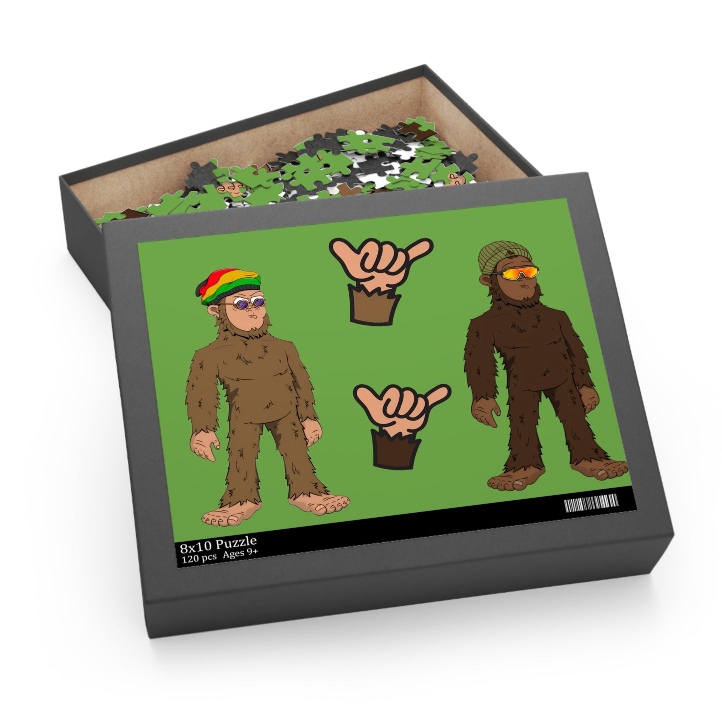 Shredding Sassy Naked Sasquatch Shaka Hands Puzzle (120, 252, 500-Piece)