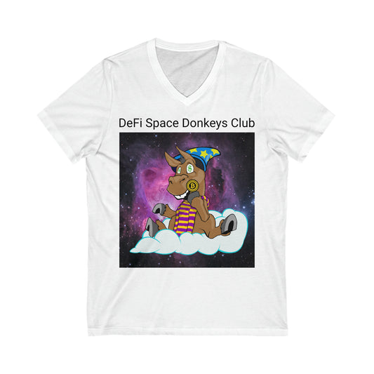 DeFi Space Donkeys #25 Camiseta unisex de manga corta con cuello en V