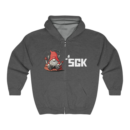 SGK Red Gnome Front Unisex Heavy Blend™ Full Zip Hooded Sweatshirt