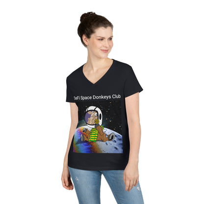 DeFi Space Donkeys #9996 Ladies' V-Neck T-Shirt