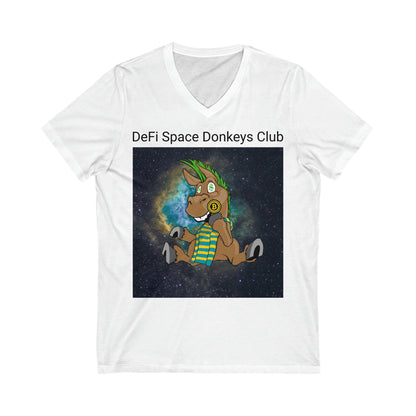 DeFi Space Donkeys #20 Unisex Jersey Short Sleeve V-Neck Tee