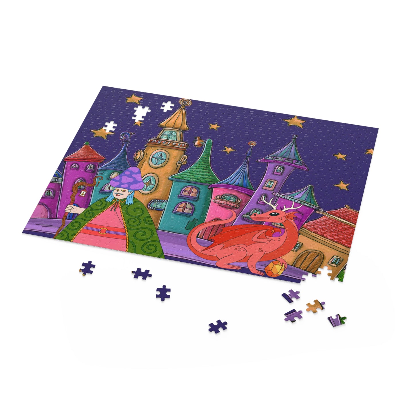 Mystic Wizards #329 Town Puzzle (120, 252, 500-Piece)