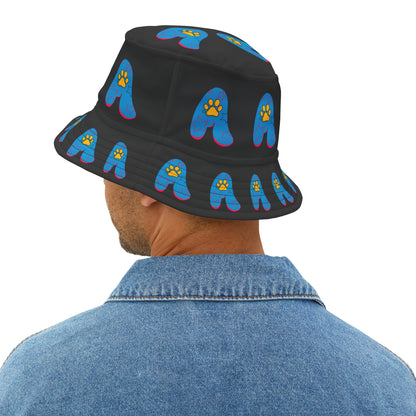 The Appreciators Blue Paw A Bucket Hat (AOP)