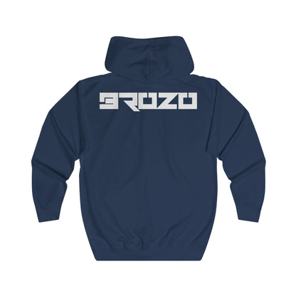 Brozo Front Head Logo Text Back Unisex Full Zip Hoodie Global Distro