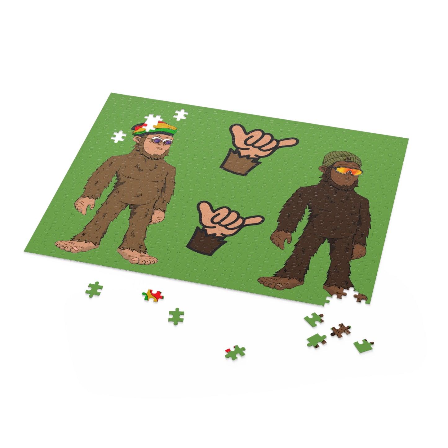 Shredding Sassy Naked Sasquatch Shaka Hands Puzzle (120, 252, 500-Piece)