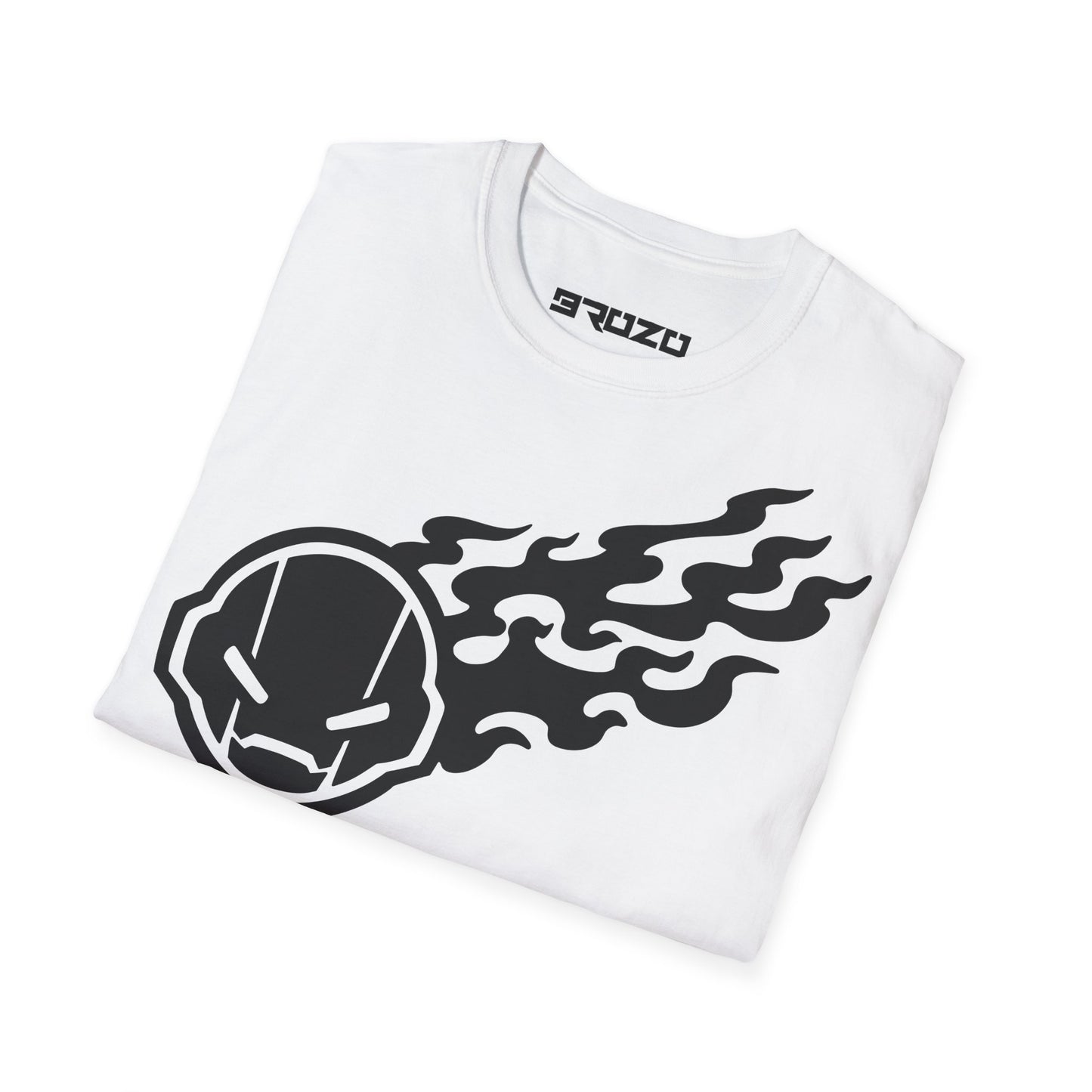 Brozo White Straight Text Unisex Softstyle T-Shirt EU Market