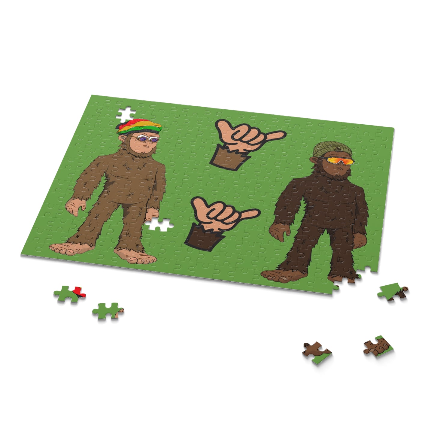 Shredding Sassy Naked Sasquatch Shaka Hands Puzzle (120, 252, 500-Piece)