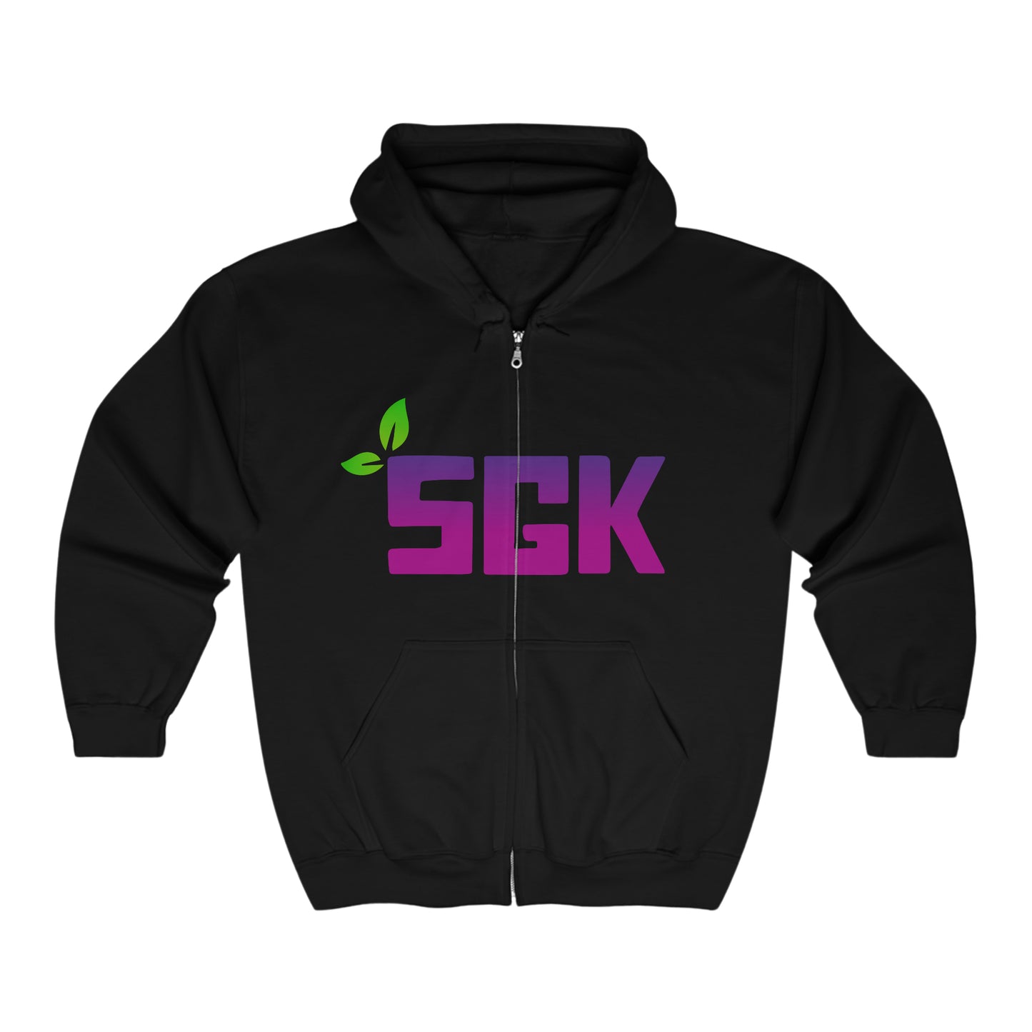 SGK Purple Leaf Front Unisex Heavy Blend™ Full Zip Hooded Sweatshirt