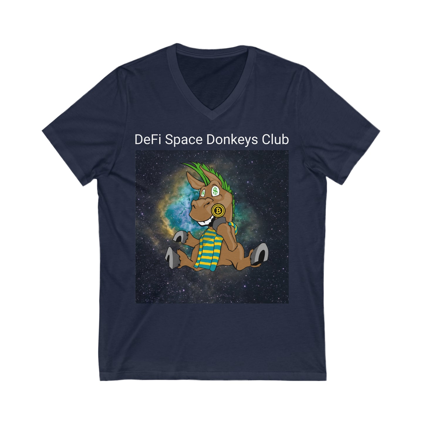 DeFi Space Donkeys #20 Camiseta unisex de manga corta con cuello en V