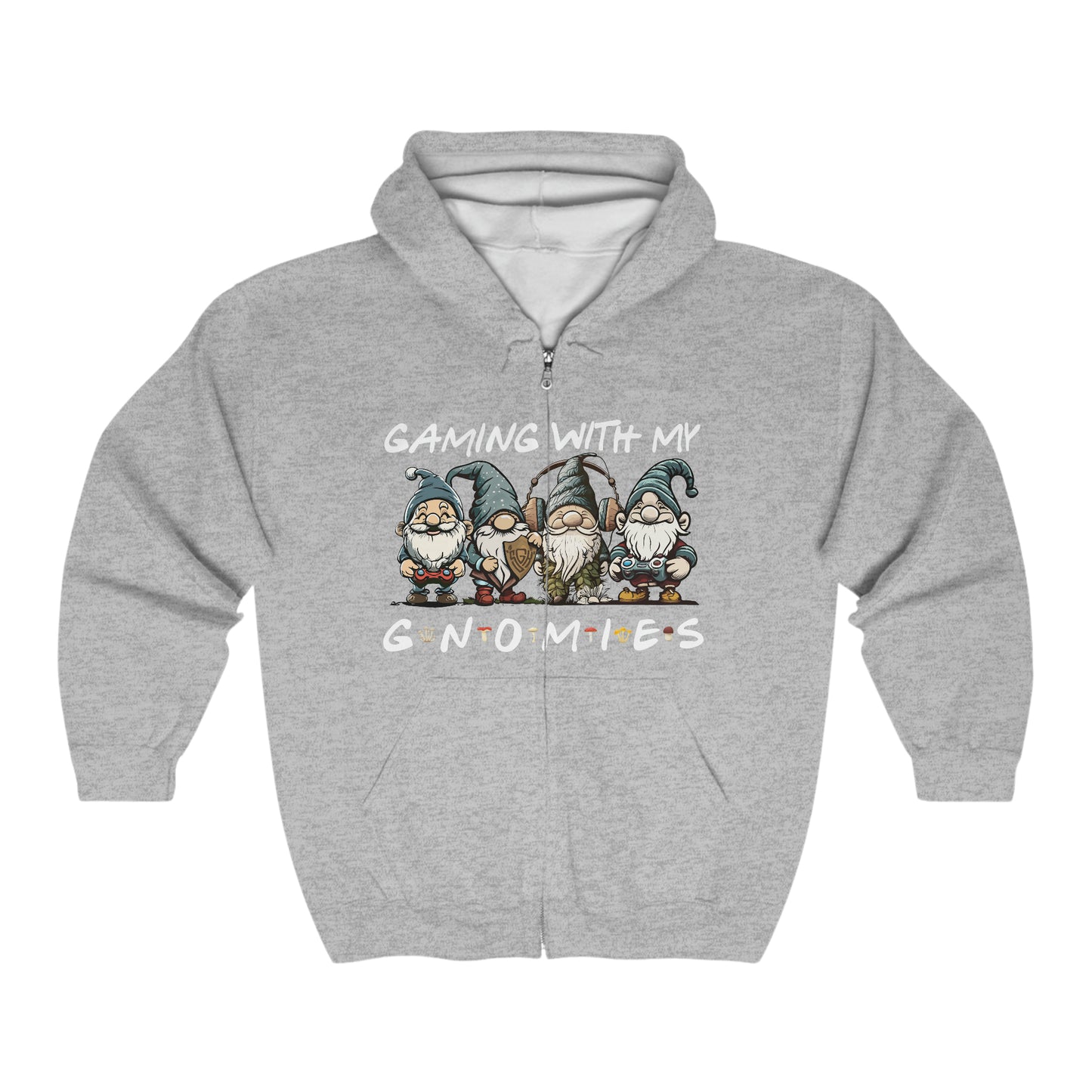SGK Gaming with my Gnomies Front Unisex Heavy Blend™ Full Zip Hooded Sweatshirt