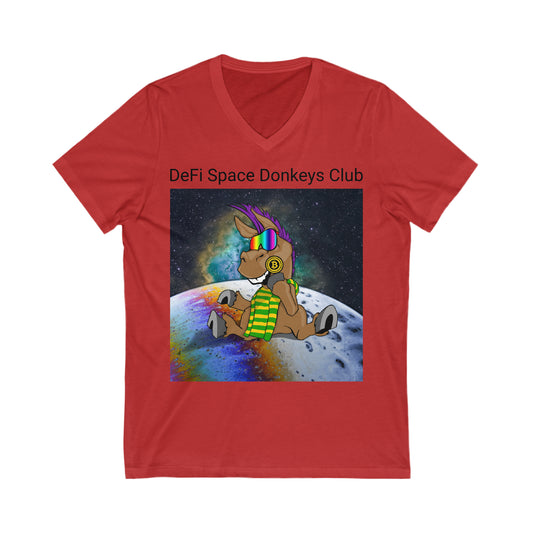 DeFi Space Donkeys #959 Camiseta unisex de manga corta con cuello en V