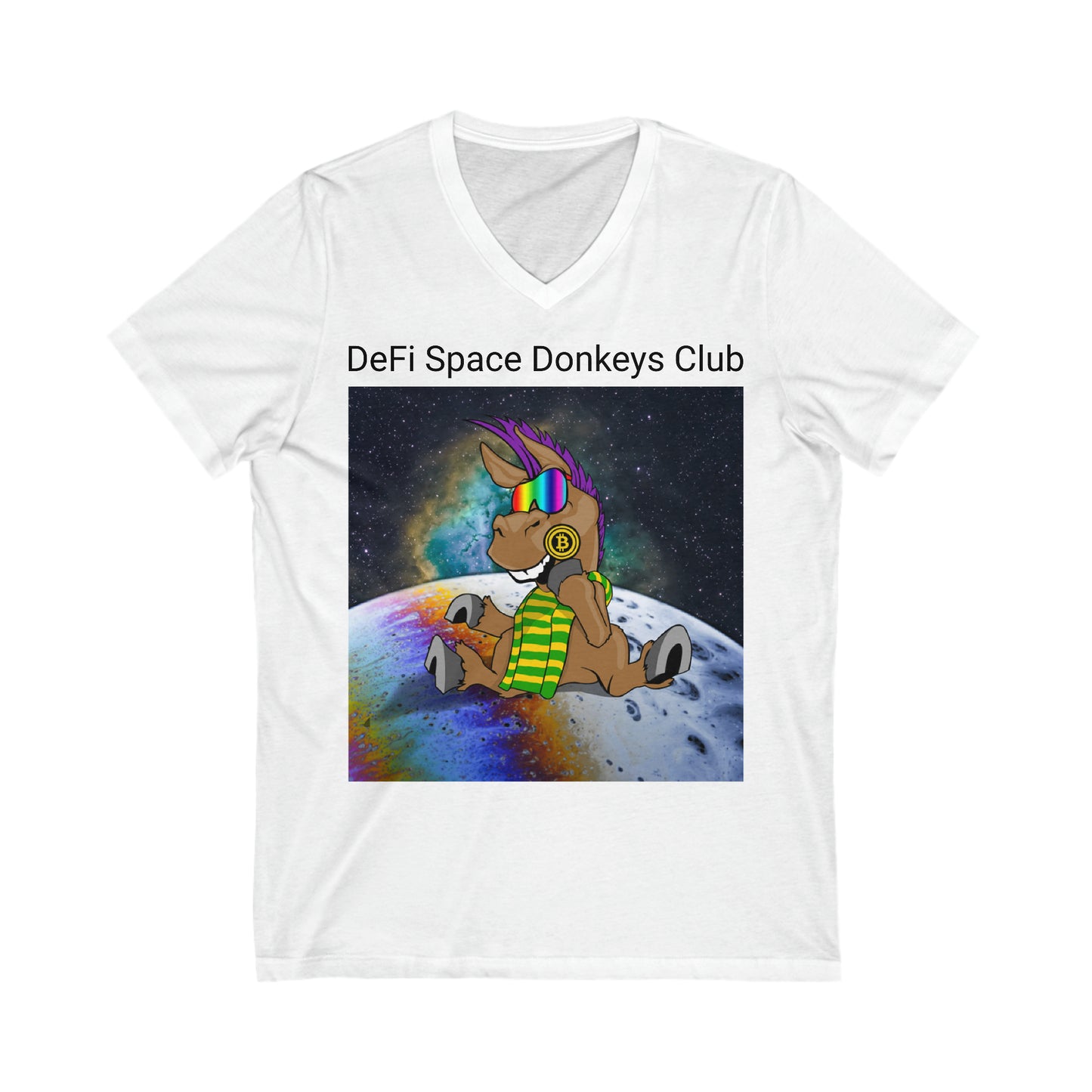 DeFi Space Donkeys #959 Unisex Jersey Short Sleeve V-Neck Tee