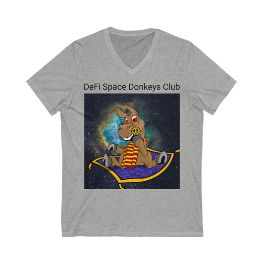 DeFi Space Donkeys #9 Unisex Jersey Short Sleeve V-Neck Tee